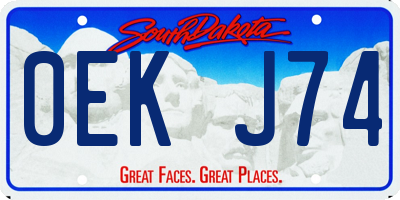 SD license plate 0EKJ74