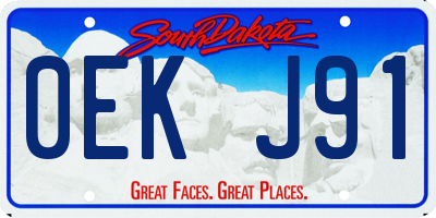 SD license plate 0EKJ91