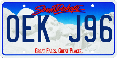 SD license plate 0EKJ96