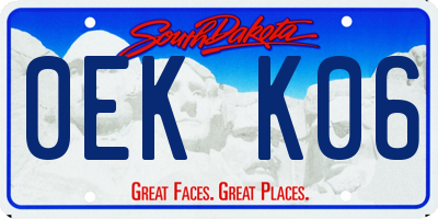 SD license plate 0EKK06
