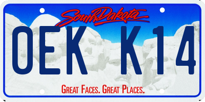 SD license plate 0EKK14