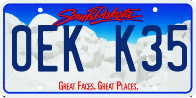 SD license plate 0EKK35