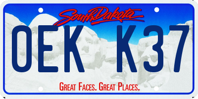 SD license plate 0EKK37