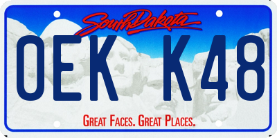 SD license plate 0EKK48