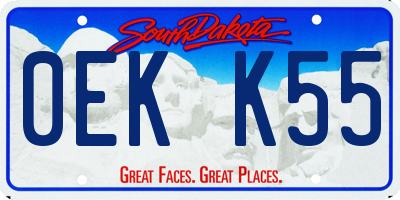 SD license plate 0EKK55