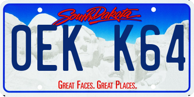 SD license plate 0EKK64