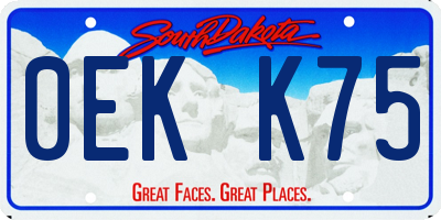 SD license plate 0EKK75