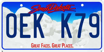 SD license plate 0EKK79
