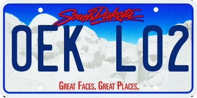 SD license plate 0EKL02
