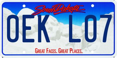 SD license plate 0EKL07