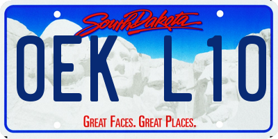 SD license plate 0EKL10
