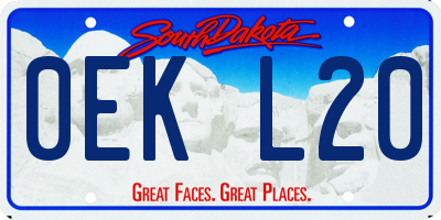 SD license plate 0EKL20