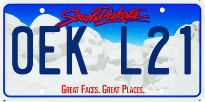 SD license plate 0EKL21