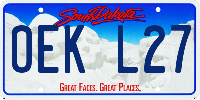 SD license plate 0EKL27