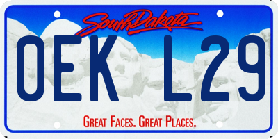 SD license plate 0EKL29