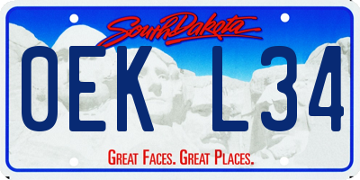 SD license plate 0EKL34