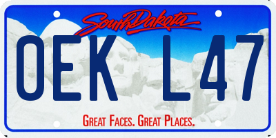 SD license plate 0EKL47