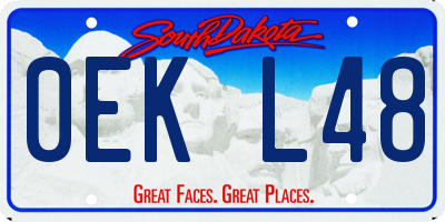 SD license plate 0EKL48