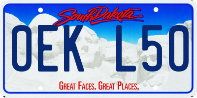 SD license plate 0EKL50