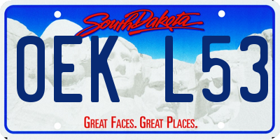 SD license plate 0EKL53