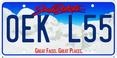 SD license plate 0EKL55