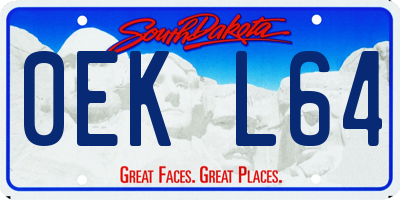 SD license plate 0EKL64