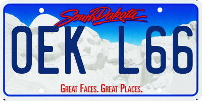 SD license plate 0EKL66