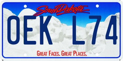 SD license plate 0EKL74