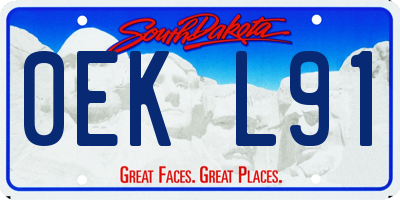 SD license plate 0EKL91