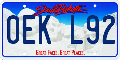 SD license plate 0EKL92