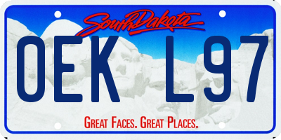 SD license plate 0EKL97