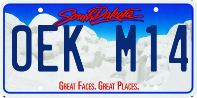 SD license plate 0EKM14