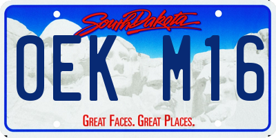 SD license plate 0EKM16