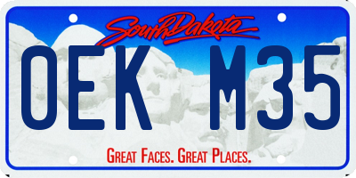 SD license plate 0EKM35