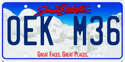 SD license plate 0EKM36