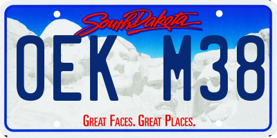 SD license plate 0EKM38