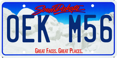 SD license plate 0EKM56