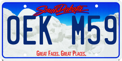SD license plate 0EKM59