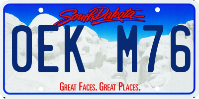 SD license plate 0EKM76