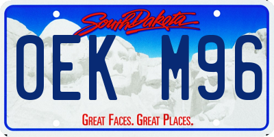 SD license plate 0EKM96