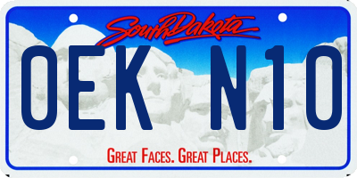 SD license plate 0EKN10