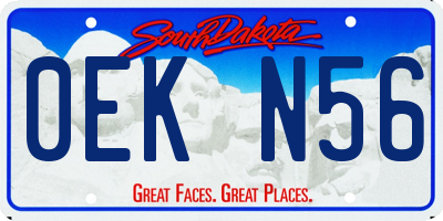 SD license plate 0EKN56