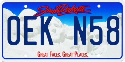SD license plate 0EKN58