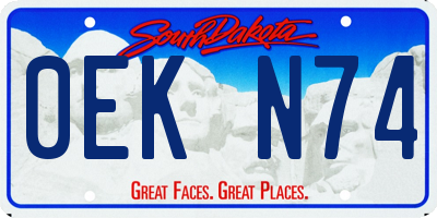 SD license plate 0EKN74