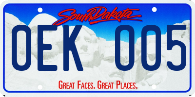 SD license plate 0EKO05