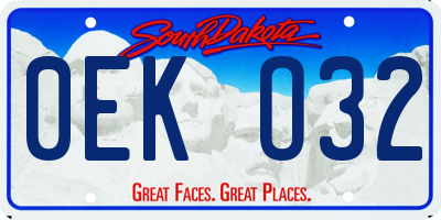 SD license plate 0EKO32