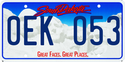 SD license plate 0EKO53