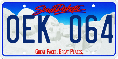 SD license plate 0EKO64
