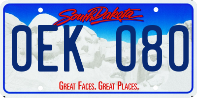 SD license plate 0EKO80