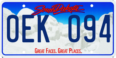SD license plate 0EKO94